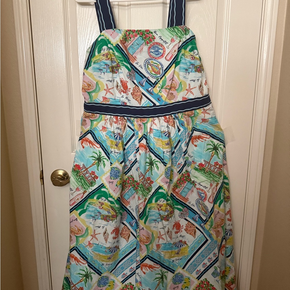Talbots Multicolor Tropical Print Dress